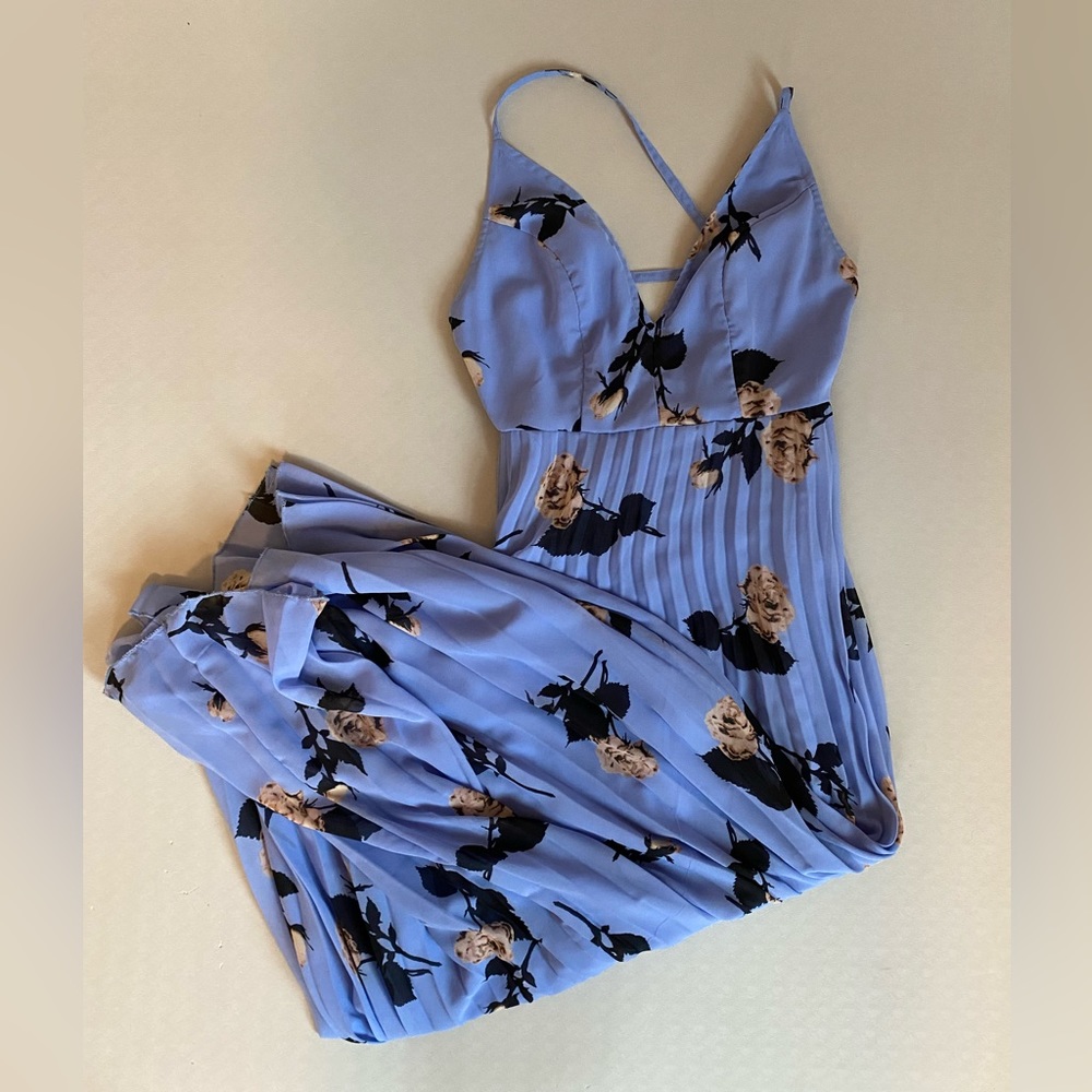 ASOS Periwinkle Floral Maxi Dress